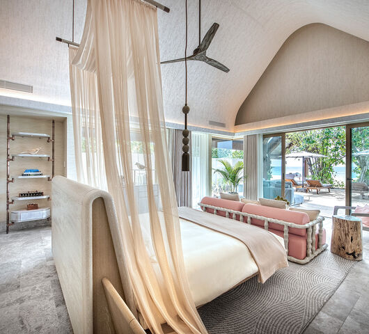 JOALI BEING Three Bedroom Wellbeing Private Beach Villa Maldives King Bedroom